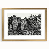 Modern Wall Art - Black and White Depiction of Urban Devastation