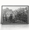 Modern Wall Art - Black and White Depiction of Urban Devastation