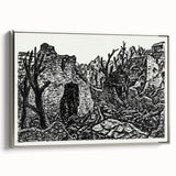 Modern Wall Art - Black and White Depiction of Urban Devastation
