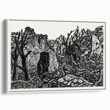 Modern Wall Art - Black and White Depiction of Urban Devastation