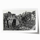 Modern Wall Art - Black and White Depiction of Urban Devastation