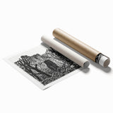 Modern Wall Art - Black and White Depiction of Urban Devastation