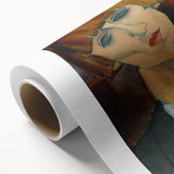 Modern Wall Art - Expressive Abstract Portrait for Contemporary Decor