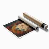 Modern Wall Art - Expressive Abstract Portrait for Contemporary Decor