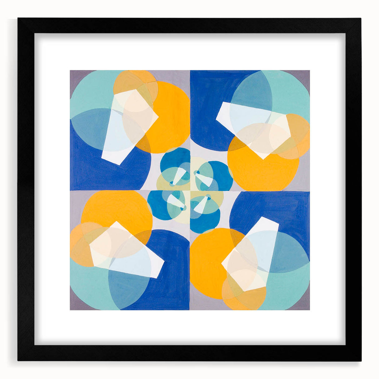 Modern Wall Art - Geometric Abstract Design in Vibrant Circular Layers