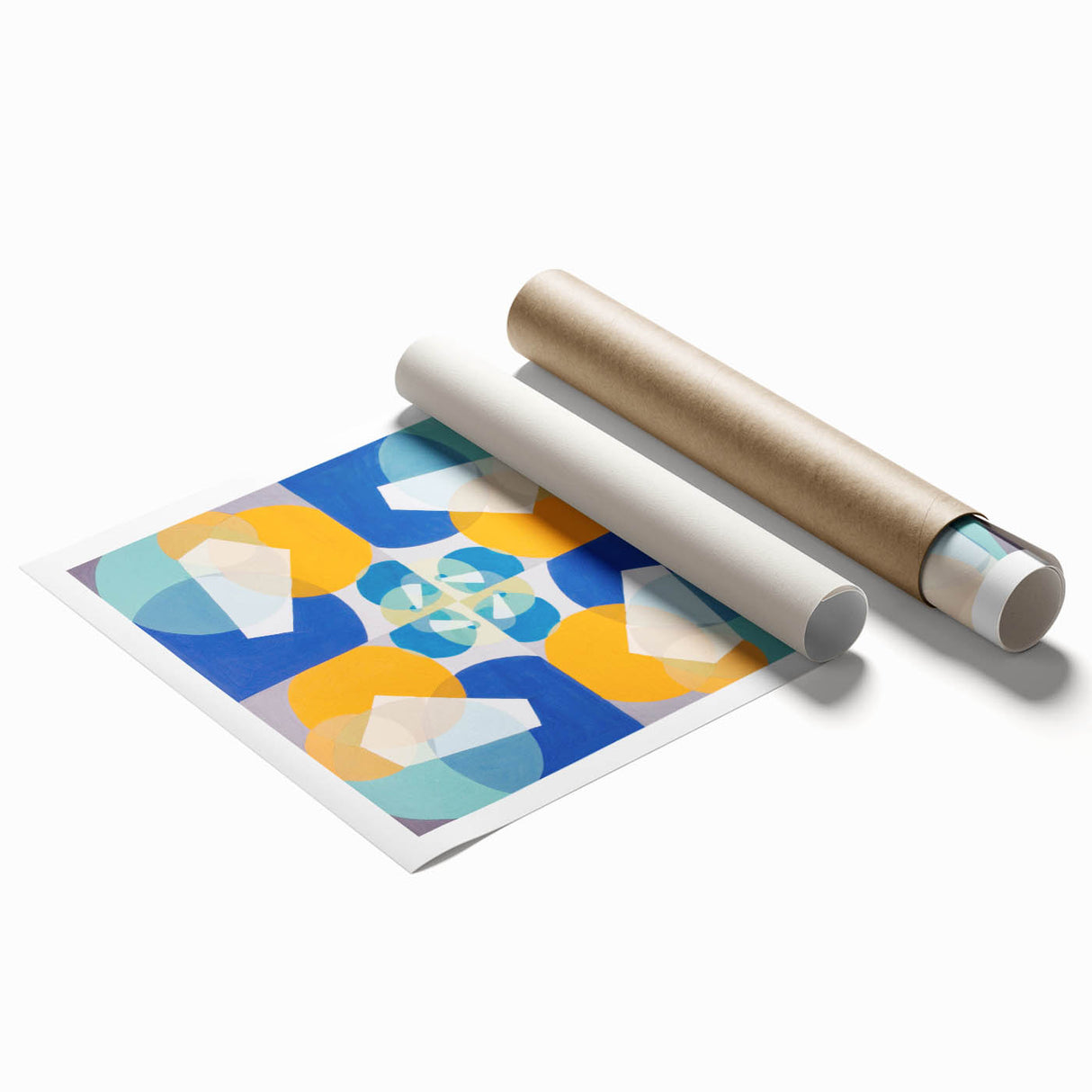 Modern Wall Art - Geometric Abstract Design in Vibrant Circular Layers