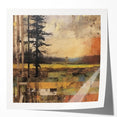 Rustic Landscape Wall Art - Autumn Scene for Farmhouse and Rustic Decor
