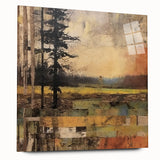 Rustic Landscape Wall Art - Autumn Scene for Farmhouse and Rustic Decor