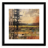 Rustic Landscape Wall Art - Autumn Scene for Farmhouse and Rustic Decor