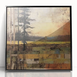 Rustic Landscape Wall Art - Autumn Scene for Farmhouse and Rustic Decor
