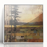 Rustic Landscape Wall Art - Autumn Scene for Farmhouse and Rustic Decor