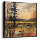 Rustic Landscape Wall Art - Autumn Scene for Farmhouse and Rustic Decor