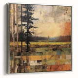 Rustic Landscape Wall Art - Autumn Scene for Farmhouse and Rustic Decor