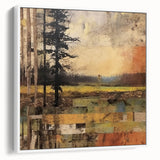 Rustic Landscape Wall Art - Autumn Scene for Farmhouse and Rustic Decor