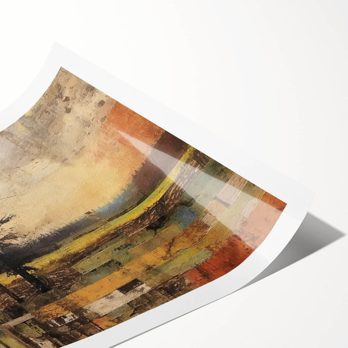 Rustic Landscape Wall Art - Autumn Scene for Farmhouse and Rustic Decor