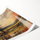 Rustic Landscape Wall Art - Autumn Scene for Farmhouse and Rustic Decor