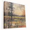 Rustic Landscape Wall Art - Autumn Scene for Farmhouse and Rustic Decor