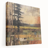 Rustic Landscape Wall Art - Autumn Scene for Farmhouse and Rustic Decor