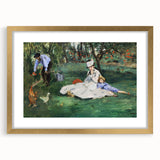 Impressionist Wall Art: The Monet Family in Their Garden by Édouard Manet