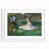 Impressionist Wall Art: The Monet Family in Their Garden by Édouard Manet