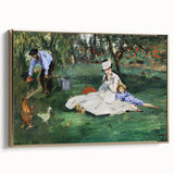 Impressionist Wall Art: The Monet Family in Their Garden by Édouard Manet