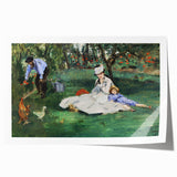 Impressionist Wall Art: The Monet Family in Their Garden by Édouard Manet