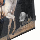 Modern Wall Art - Saddled Gray Horse in Motion