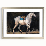 Modern Wall Art - Saddled Gray Horse in Motion