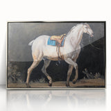 Modern Wall Art - Saddled Gray Horse in Motion