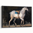Modern Wall Art - Saddled Gray Horse in Motion