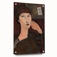 Modern Wall Art - Elegant Abstract Portrait of a Woman with Bangs