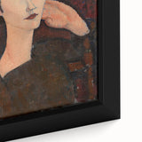 Modern Wall Art - Elegant Abstract Portrait of a Woman with Bangs