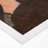 Modern Wall Art - Elegant Abstract Portrait of a Woman with Bangs