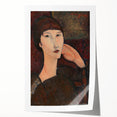 Modern Wall Art - Elegant Abstract Portrait of a Woman with Bangs