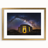 Elegant gold-framed landscape artwork featuring a majestic castle scene, complete with a double mat for added depth, ideal for enhancing home decor.