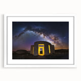 Elegant white-framed landscape artwork featuring a majestic castle surrounded by lush greenery, designed for home decor enhancement and aesthetic appeal.