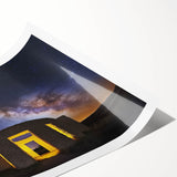 Scenic rolled print showcasing a majestic landscape with a historical castle, featuring vibrant colors and intricate details, perfect for home decor or art enthusiasts.