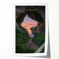 Vibrant rolled canvas print showcasing a stunning landscape with intricate cave formations, perfect for home decor. Wrapped securely in a protective tube for delivery.