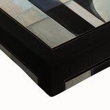 Modern Abstract Triptych Wall Art – Blue & Beige Living Room Art