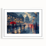 Romantic Rainy Cityscape Office Wall Art – Corporate Decor