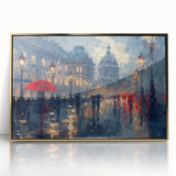 Romantic Rainy Cityscape Office Wall Art – Corporate Decor