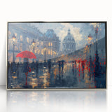 Romantic Rainy Cityscape Office Wall Art – Corporate Decor