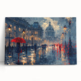 Romantic Rainy Cityscape Office Wall Art – Corporate Decor