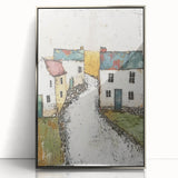 Framed abstract architecture wall art in silver acrylic, showcasing geometric shapes and sleek lines, perfect for modern home decor and artistic interior design.