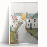 Framed abstract architecture wall art in white acrylic, showcasing geometric shapes and modern design elements, ideal for contemporary home decor.