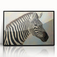 Framed acrylic artwork showcasing a vibrant animal design with a black frame, ideal for modern decor. Perfect for animal lovers and contemporary art enthusiasts.