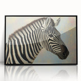 Framed acrylic artwork showcasing a vibrant animal design with a black frame, ideal for modern decor. Perfect for animal lovers and contemporary art enthusiasts.