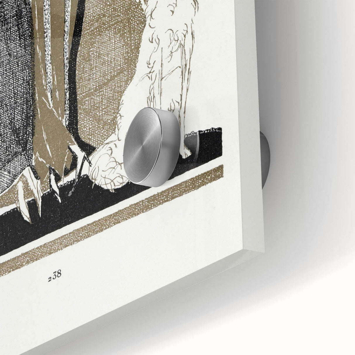 Elegant Art Deco Wall Art - Two Fashionable Women and Dog Illustration
