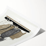 Elegant Art Deco Wall Art - Two Fashionable Women and Dog Illustration