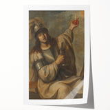 Baroque Art Print - Blindfolded Warrior with Chalice and Candle